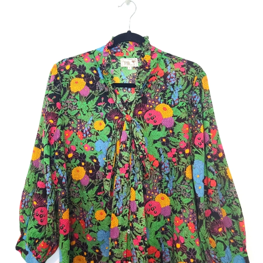 Anthropologie Mille Blair Blouse Top In Botanica Size Small - Picture 5 of 13